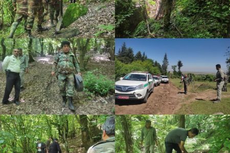 اجرای خلع ید و قلع و قمع اراضی تصرفی و جمع آوری لوله آب غیر مجاز در بخش کمالان و حوزه آبخیز ۸۸