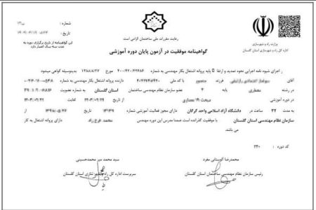 رئیس اداره نظام مهندسی و مقررات ملی ساختمان راه و شهرسازی گلستان خبرداد: