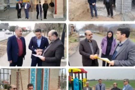 بازدید مدیر کل دفتر امور شهری و شوراهای استانداری گلستان از برخی طرح های عمرانی ۶ شهرداری استان