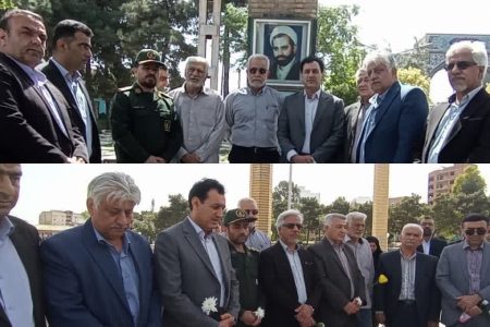 ادای احترام اعضای ستاد گرامیداشت هفته کارگر گلستان به مقام شامخ شهیدان