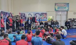 بازديد رئيس هيأت کشتي گلستان از اردوي تيم ملي کشتي آزاد دانش‌آموزان کشور