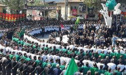 سینه‌زنی کمر به کمر آئین ترک های قزلباش رامیانی