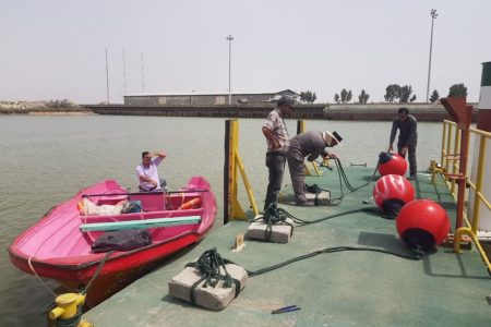 نصب ۳ عدد بویه در مسیر تردد شناورها