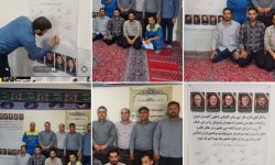 تجدید میثاق با شهدای جنگ تحمیلی ۱۲ روزه در اداره گاز شهرستان گالیکش