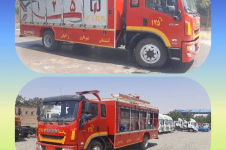 رامیان، مجهز به پیشرفته‌ترین خودروی آتش‌نشانی کشور