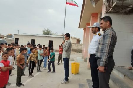 برنامه آموزش و ترویج فرهنگ ترافیک در مدرسه قدس روستای قورپلجه حاشیه محور گنبد