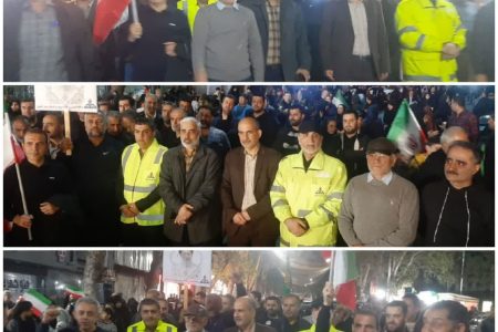 همراهی و حضورپر رنگ کارکنان شرکت گاز استان گلستان در تجمع شبانه جنگ رمضان و آئین‌ اربعین امام شهید انقلاب