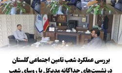 نشست‌های جداگانه مدیرکل تامین اجتماعی گلستان با روسای چند شعبه استان