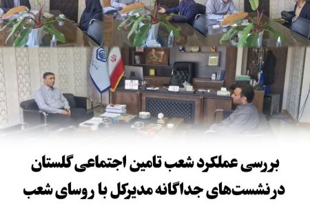 نشست‌های جداگانه مدیرکل تامین اجتماعی گلستان با روسای چند شعبه استان