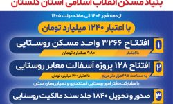 طرح ها و پروژه های بنیادمسکن انقلاب اسلامی در هفته دولت