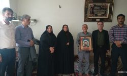 دیدار فرماندار کردکوی با خانواده شهید روحانی‌فرد به مناسبت هفته دولت