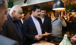 بازدید معاون رئیس‌جمهور از مراکز صنایع‌دستی شهر تاریخی استرآباد(گرگان)