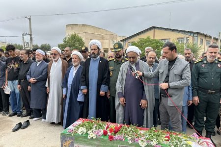 پیکر مطهر شهید مدافع وطن «کیوان رامرودی» در کلاله تشییع شد
