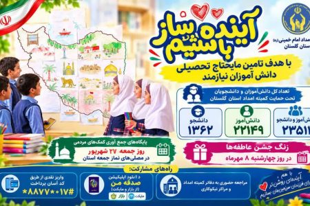 جشن عاطفه ها برای کمک به دانش آموزان نیازمندگلستانی برگزار می شود