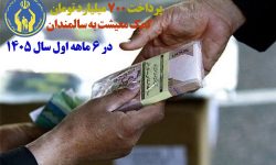 پرداخت ۷۰۰ میلیارد تومان کمک‌معیشت به سالمندان گلستانی در نیمه نخست سال